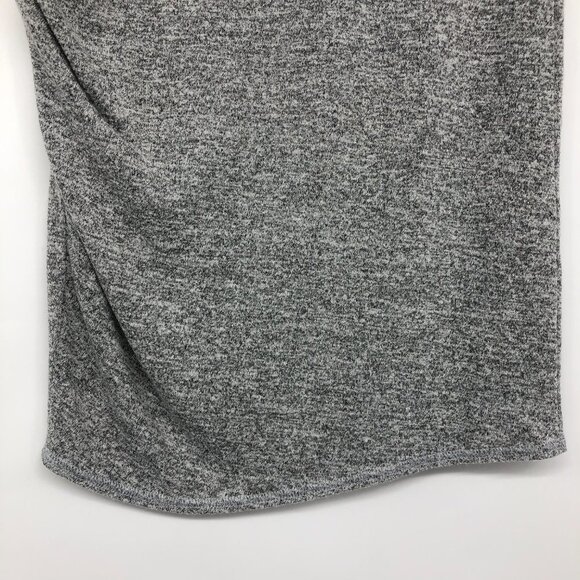 Aritzia Wilfred Free light heathered Grey Tyra Ruched Faux Wrap Skirt size S - Picture 12 of 16